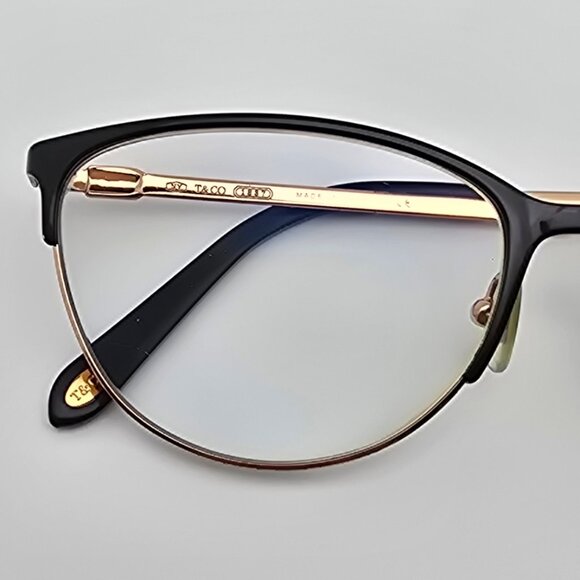 Tiffany & Co TF1127 6122 Polished Black Gold Cat Eye Eyeglasses Frame w/ Case - Picture 15 of 16